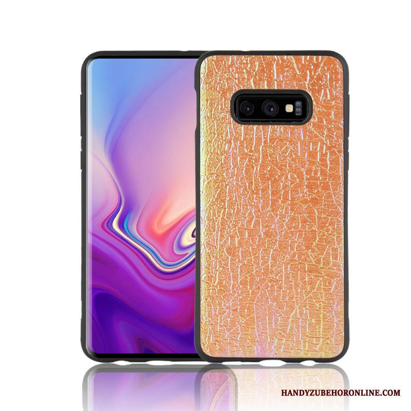 Samsung Galaxy S10e Futerał Kolor All Inclusive Ochraniacz Miękki Pomarańczowy Gwiazda Żółty