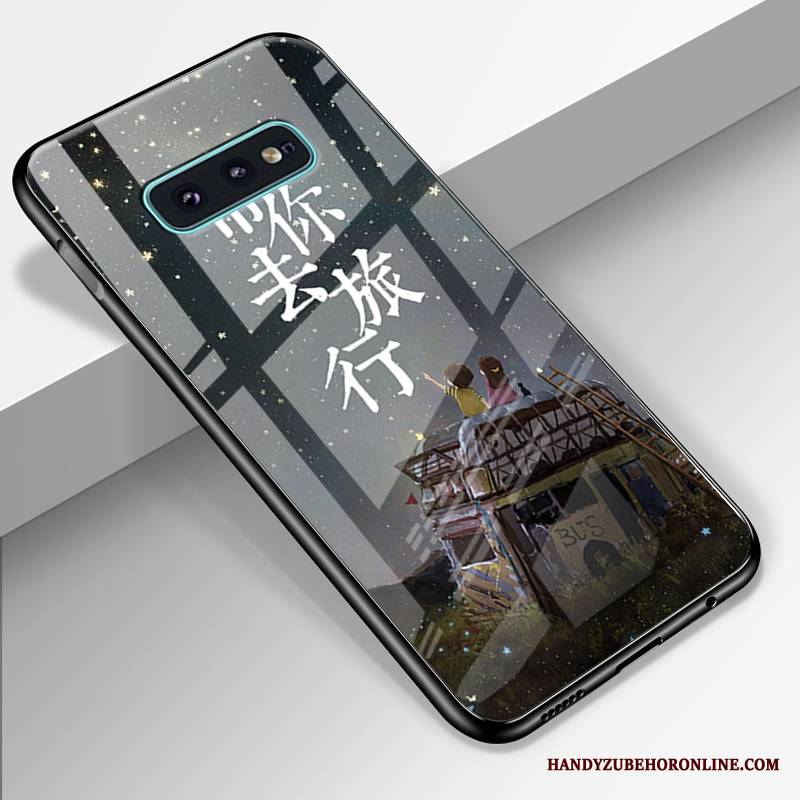 Samsung Galaxy S10e Futerał Sztuka Szkło Moda Dostosowane Gwiazda Czarny Ochraniacz