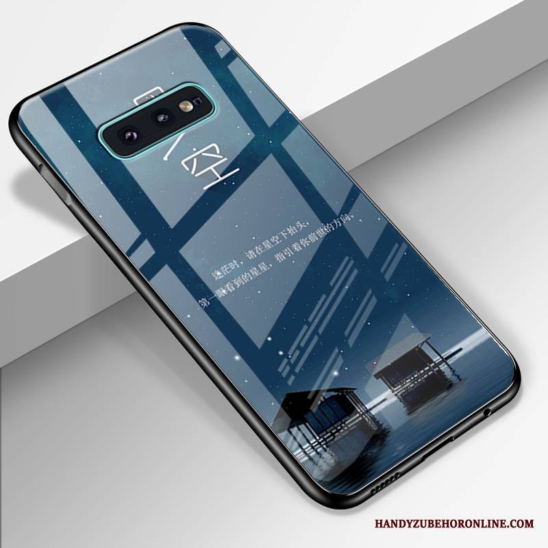 Samsung Galaxy S10e Futerał Sztuka Szkło Moda Dostosowane Gwiazda Czarny Ochraniacz