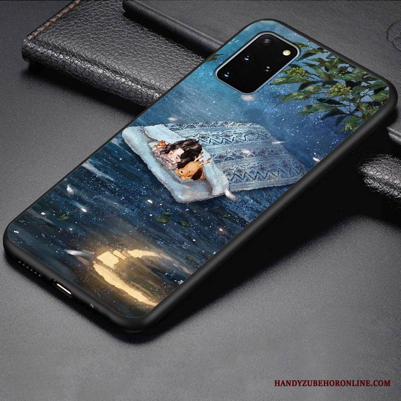 Samsung Galaxy S20+ Futerał Etui Gwiazda Zielony Proste Tendencja Miękki All Inclusive