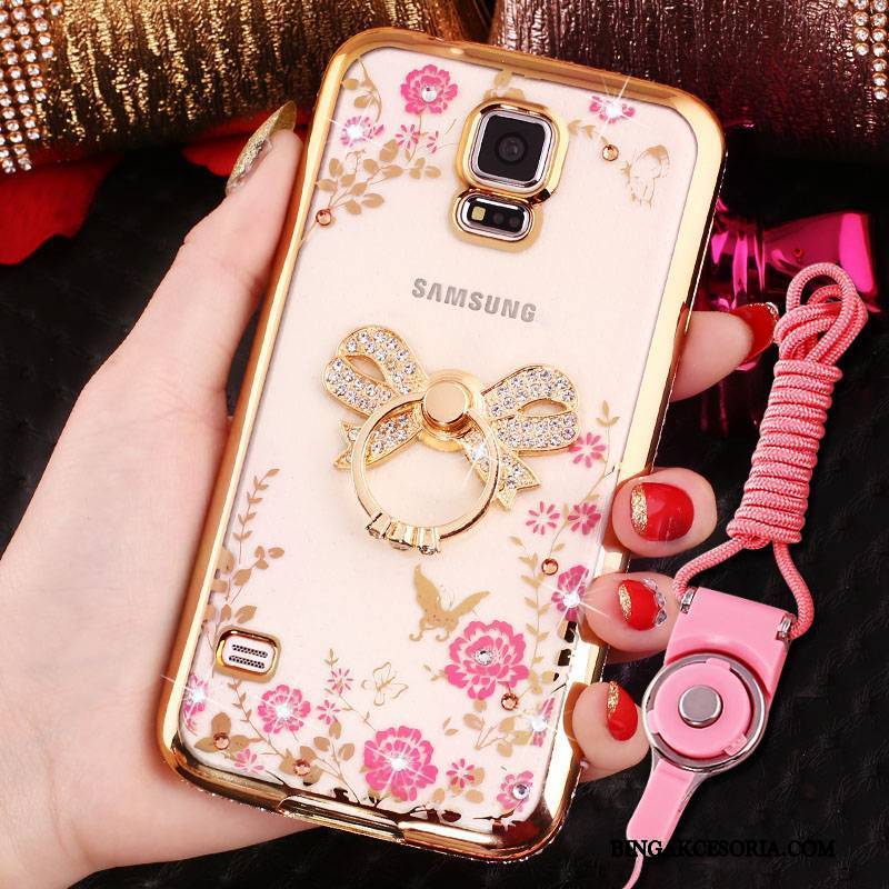 Samsung Galaxy S5 Futerał Złoto Ochraniacz All Inclusive Etui Rhinestone Etui Na Telefon Gwiazda