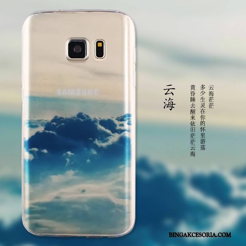 Samsung Galaxy S6 Edge + Futerał Etui Gwiazda Cienkie Ochraniacz Silikonowe Telefon Komórkowy Zielony