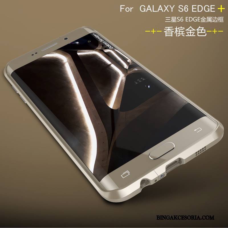 Samsung Galaxy S6 Edge + Ochraniacz Etui Futerał Metal Etui Na Telefon Granica Zielony