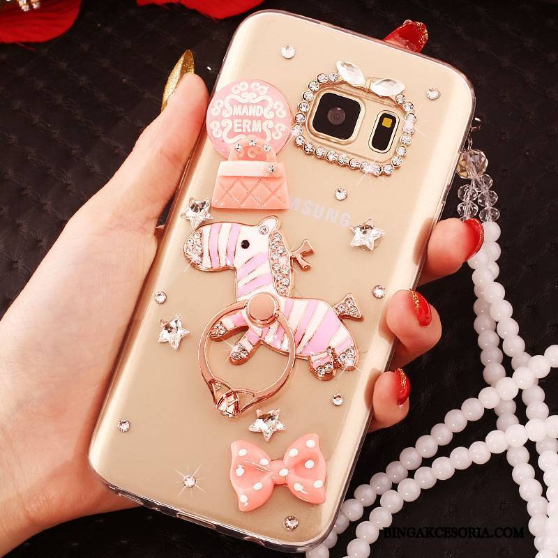 Samsung Galaxy S6 Edge Ochraniacz Tendencja Gwiazda Etui Etui Na Telefon Futerał Rhinestone