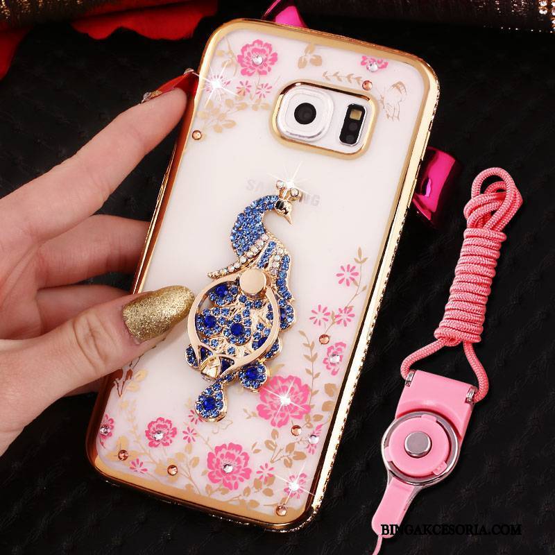 Samsung Galaxy S7 Edge Gwiazda Silikonowe Anti-fall Etui Rhinestone Futerał Ring