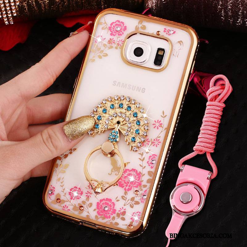 Samsung Galaxy S7 Edge Gwiazda Silikonowe Anti-fall Etui Rhinestone Futerał Ring