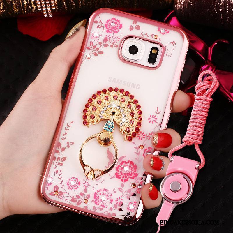 Samsung Galaxy S7 Edge Gwiazda Silikonowe Anti-fall Etui Rhinestone Futerał Ring