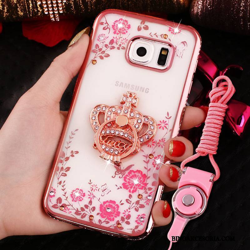 Samsung Galaxy S7 Edge Gwiazda Silikonowe Anti-fall Etui Rhinestone Futerał Ring