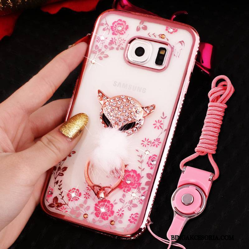 Samsung Galaxy S7 Edge Gwiazda Silikonowe Anti-fall Etui Rhinestone Futerał Ring