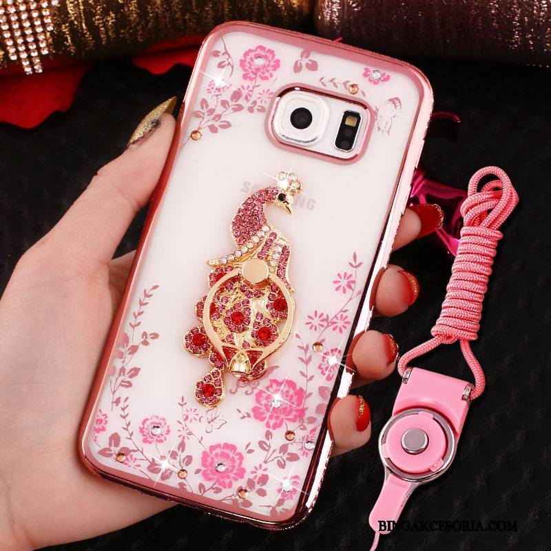 Samsung Galaxy S7 Edge Gwiazda Silikonowe Anti-fall Etui Rhinestone Futerał Ring