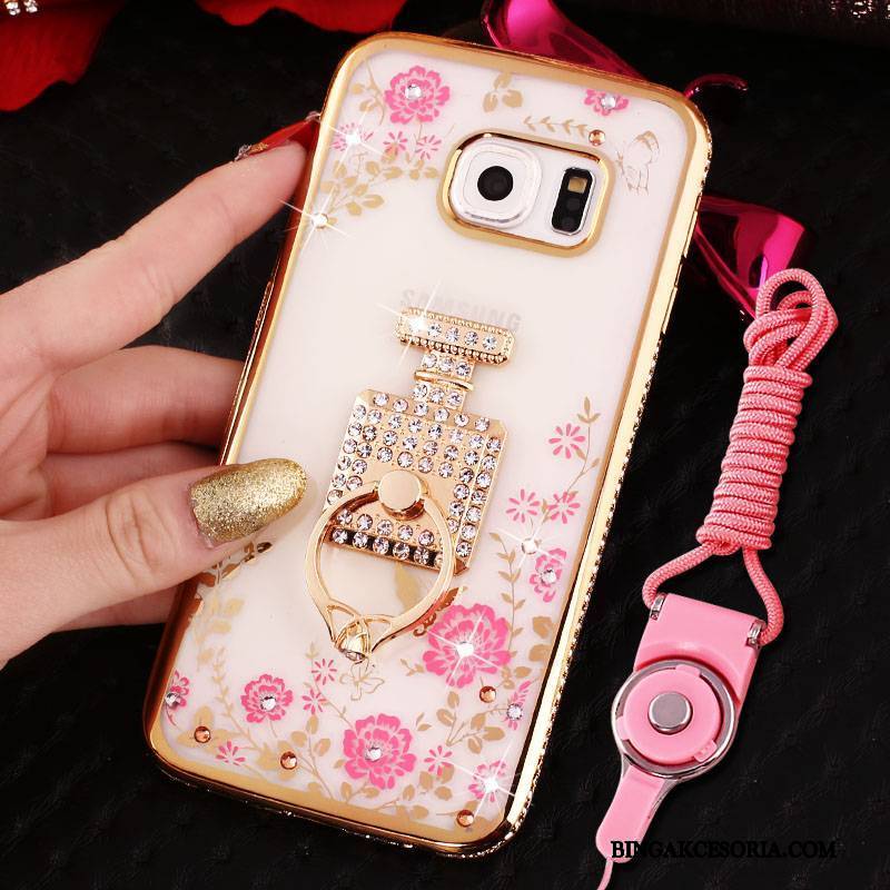 Samsung Galaxy S7 Edge Gwiazda Silikonowe Anti-fall Etui Rhinestone Futerał Ring