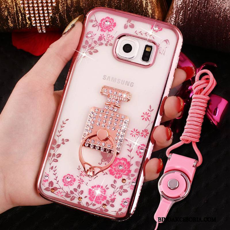 Samsung Galaxy S7 Edge Gwiazda Silikonowe Anti-fall Etui Rhinestone Futerał Ring