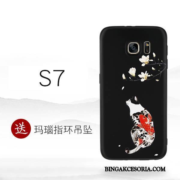 Samsung Galaxy S7 Futerał Etui Na Telefon Silikonowe Gwiazda Osobowość Czarny Kreatywne