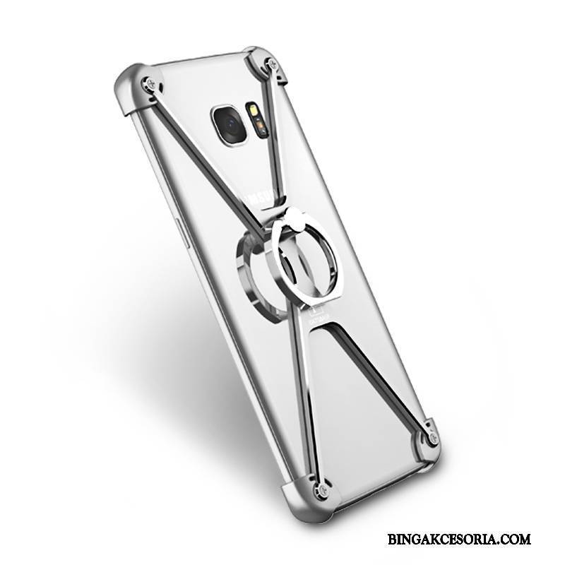 Samsung Galaxy S7 Futerał Metal Etui Kreatywne Etui Na Telefon Czarny Ring Anti-fall