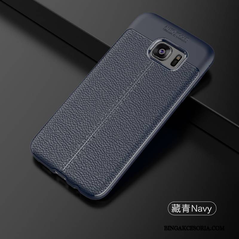 Samsung Galaxy S7 Futerał Skóra Etui Biznes Anti-fall All Inclusive Silikonowe Czarny