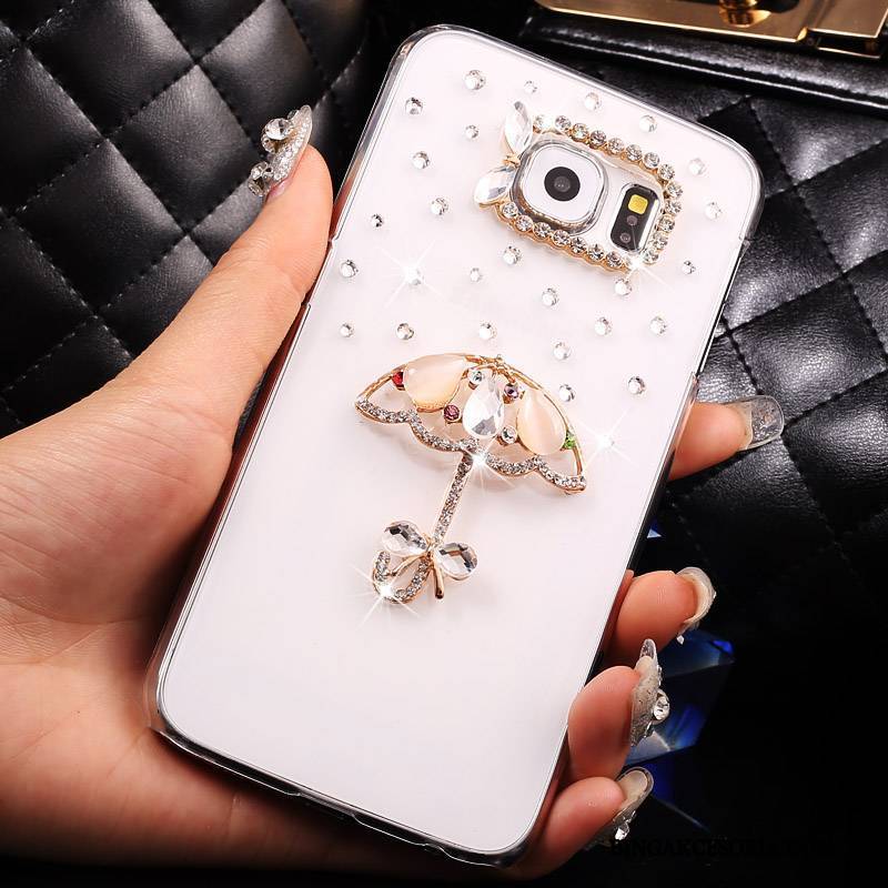 Samsung Galaxy S7 Rhinestone Etui Przezroczysty Gwiazda Telefon Komórkowy Anti-fall Futerał