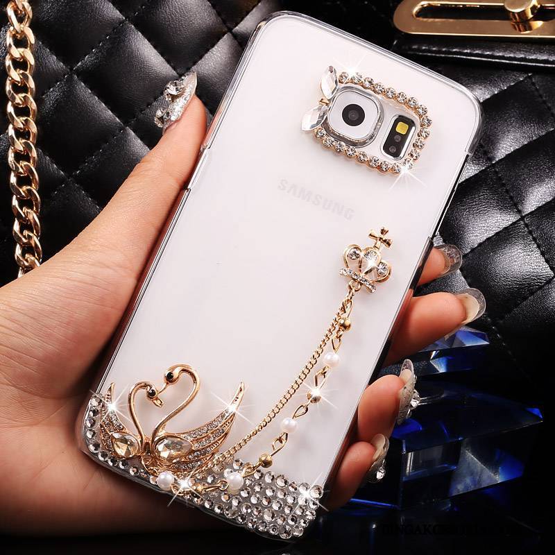 Samsung Galaxy S7 Rhinestone Etui Przezroczysty Gwiazda Telefon Komórkowy Anti-fall Futerał