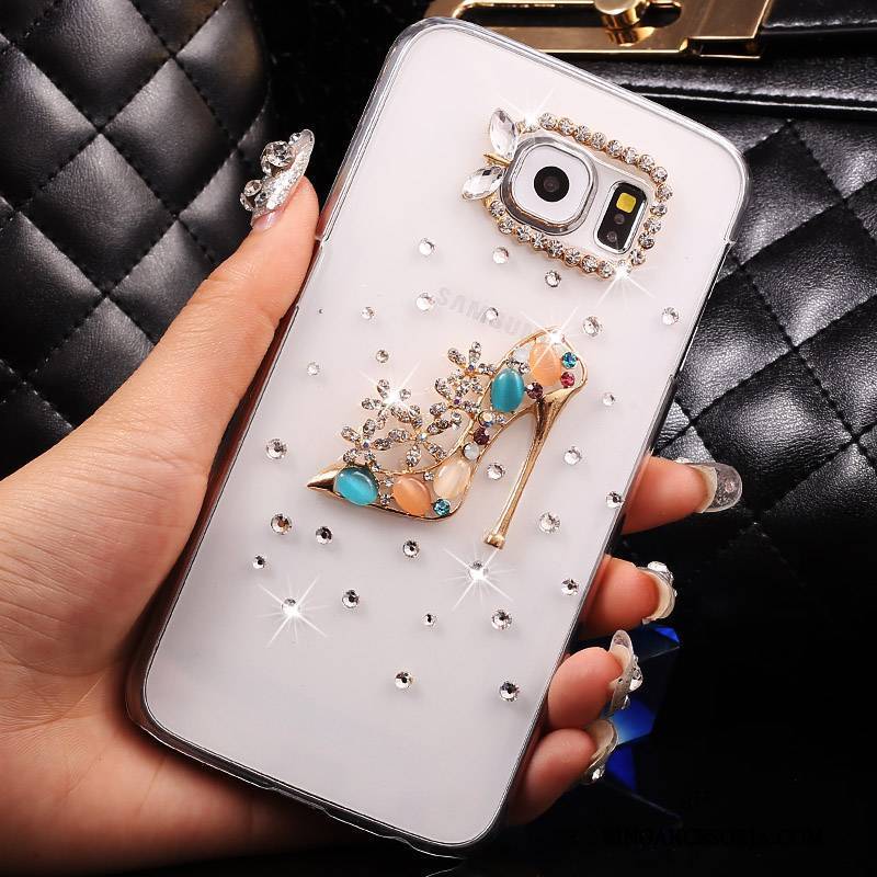 Samsung Galaxy S7 Rhinestone Etui Przezroczysty Gwiazda Telefon Komórkowy Anti-fall Futerał