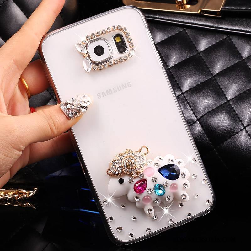 Samsung Galaxy S7 Rhinestone Etui Przezroczysty Gwiazda Telefon Komórkowy Anti-fall Futerał