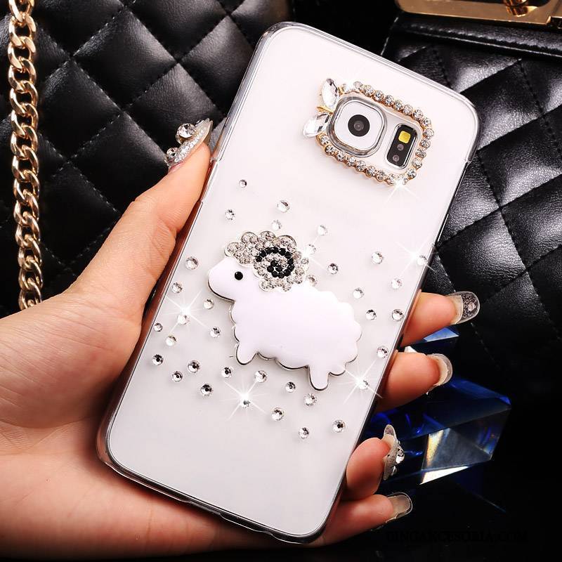 Samsung Galaxy S7 Rhinestone Etui Przezroczysty Gwiazda Telefon Komórkowy Anti-fall Futerał