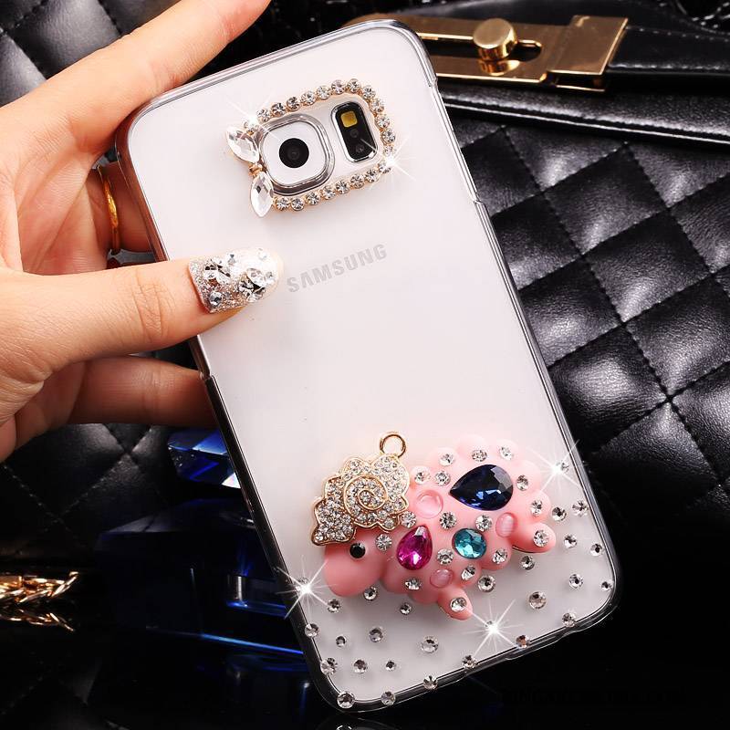 Samsung Galaxy S7 Rhinestone Etui Przezroczysty Gwiazda Telefon Komórkowy Anti-fall Futerał