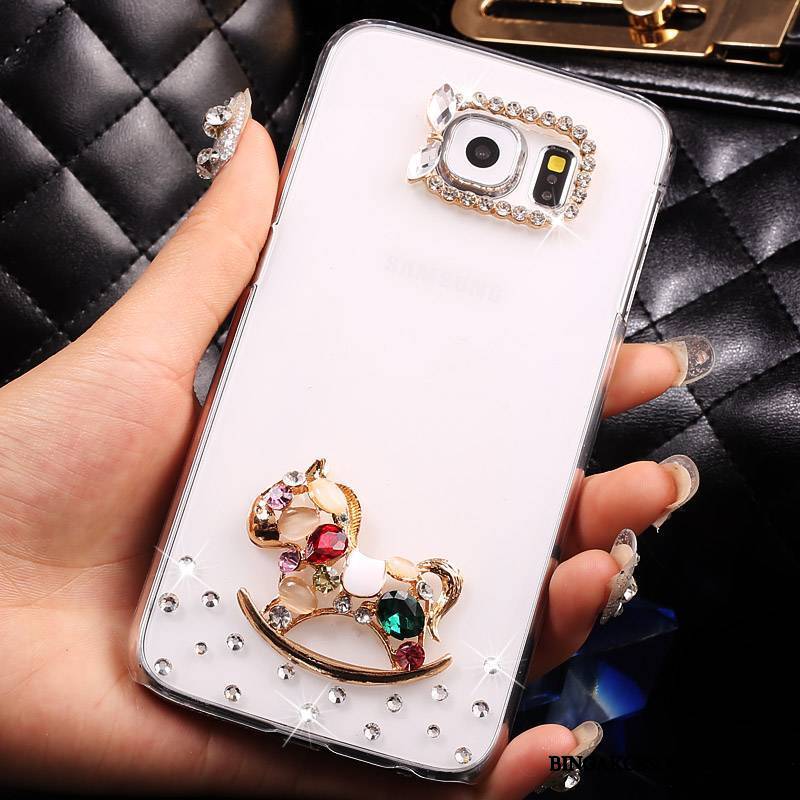 Samsung Galaxy S7 Rhinestone Etui Przezroczysty Gwiazda Telefon Komórkowy Anti-fall Futerał