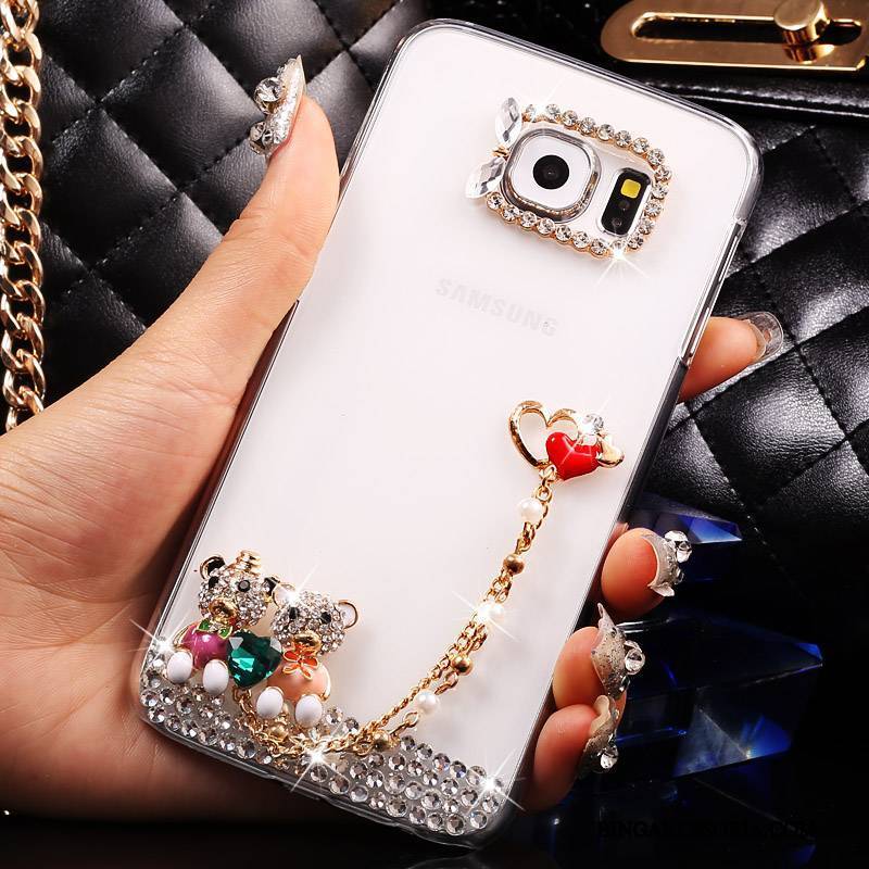 Samsung Galaxy S7 Rhinestone Etui Przezroczysty Gwiazda Telefon Komórkowy Anti-fall Futerał