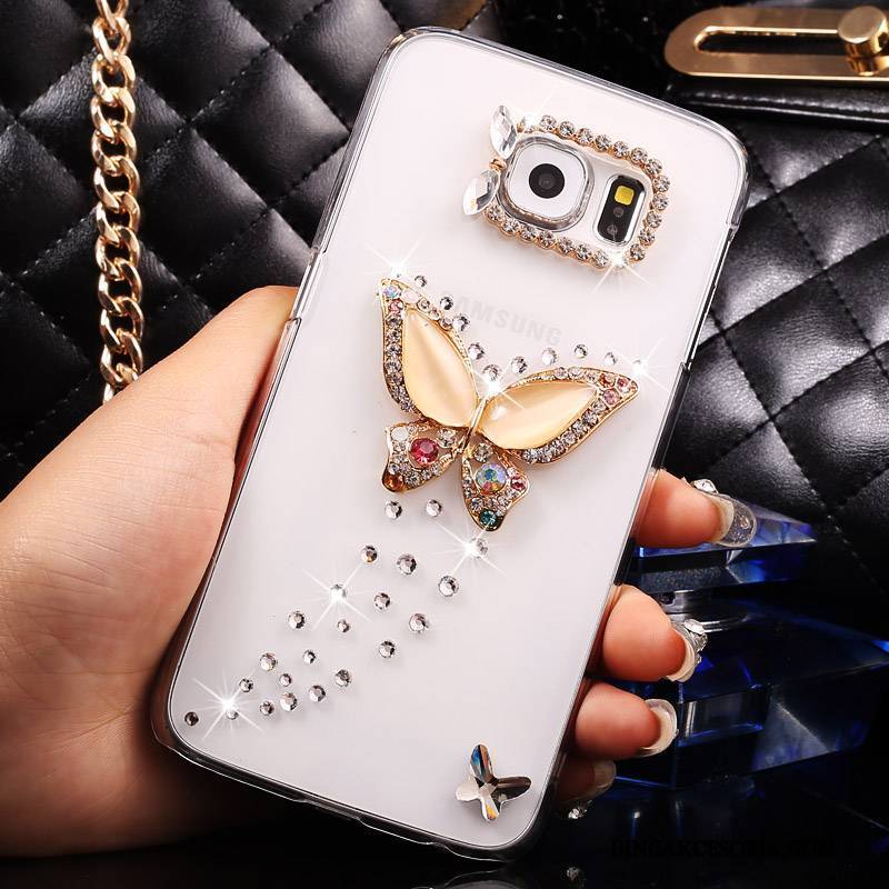 Samsung Galaxy S7 Rhinestone Etui Przezroczysty Gwiazda Telefon Komórkowy Anti-fall Futerał