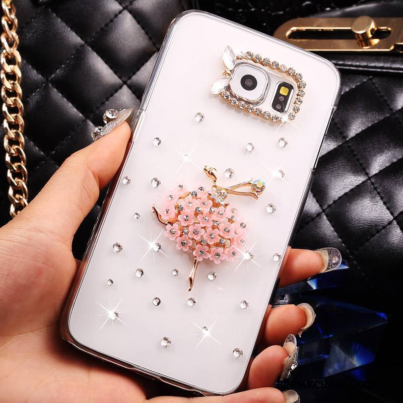 Samsung Galaxy S7 Rhinestone Etui Przezroczysty Gwiazda Telefon Komórkowy Anti-fall Futerał