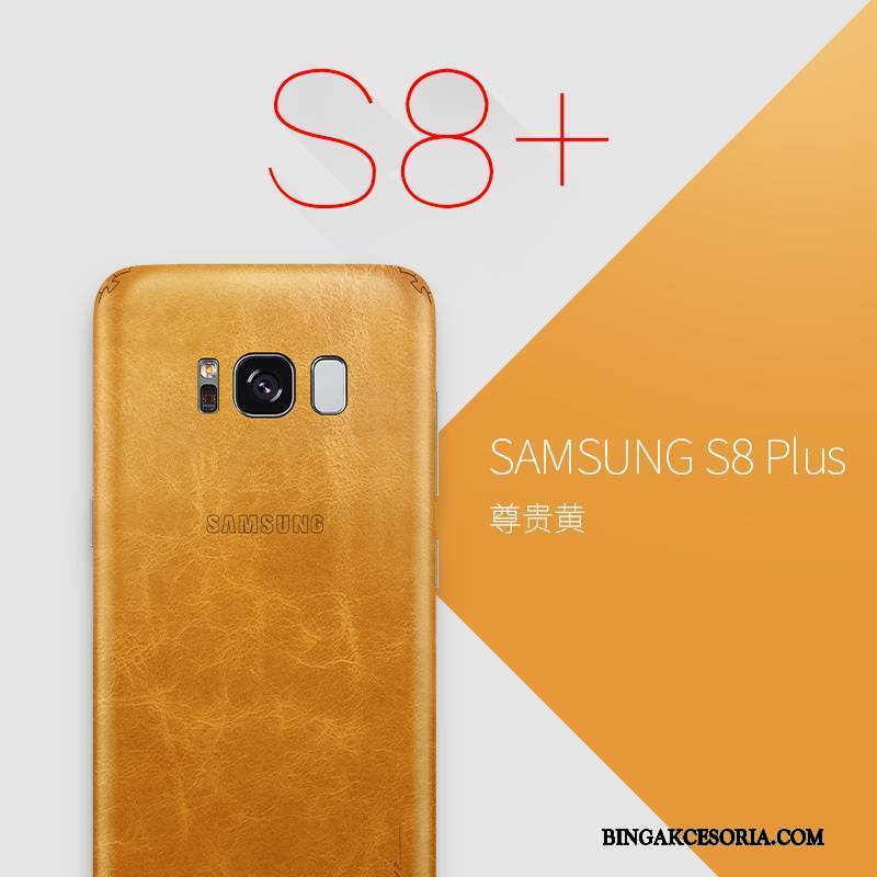 Samsung Galaxy S8+ Futerał All Inclusive Cienkie Czerwony Gwiazda Prawdziwa Skóra Kreatywne Ochraniacz