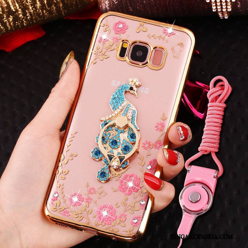 Samsung Galaxy S8 Futerał Gwiazda Rhinestone Etui Ring Ochraniacz Silikonowe Etui Na Telefon