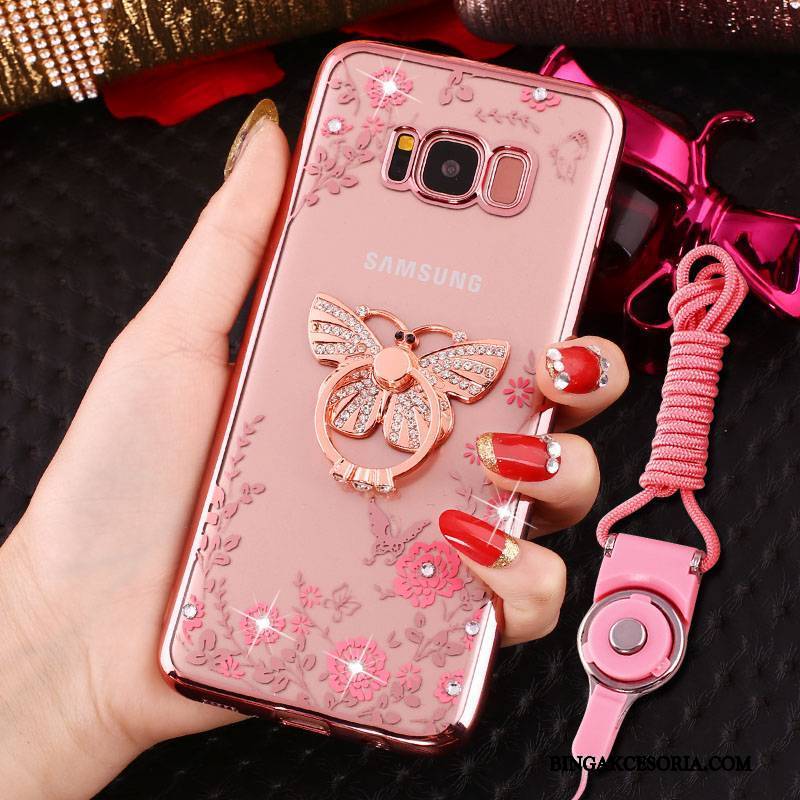 Samsung Galaxy S8 Futerał Gwiazda Rhinestone Etui Ring Ochraniacz Silikonowe Etui Na Telefon