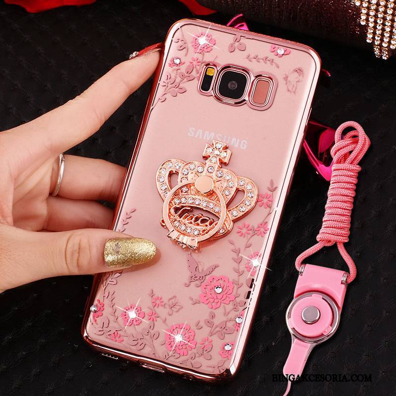 Samsung Galaxy S8 Futerał Gwiazda Rhinestone Etui Ring Ochraniacz Silikonowe Etui Na Telefon