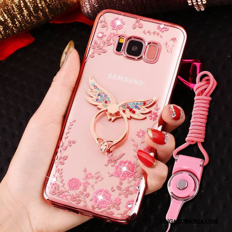 Samsung Galaxy S8 Futerał Gwiazda Rhinestone Etui Ring Ochraniacz Silikonowe Etui Na Telefon