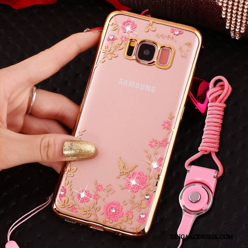 Samsung Galaxy S8 Futerał Gwiazda Rhinestone Etui Ring Ochraniacz Silikonowe Etui Na Telefon