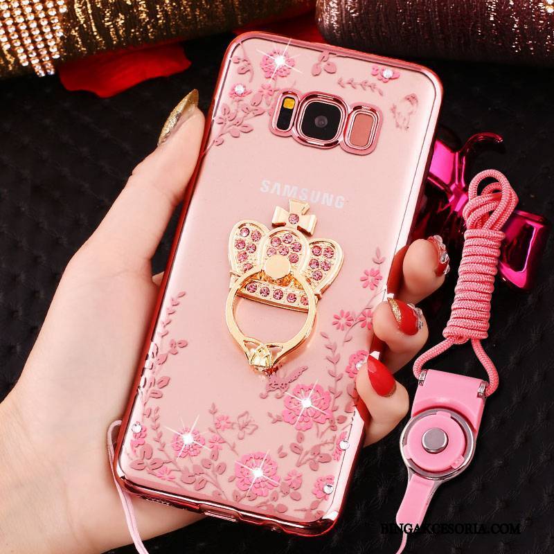 Samsung Galaxy S8 Futerał Gwiazda Rhinestone Etui Ring Ochraniacz Silikonowe Etui Na Telefon