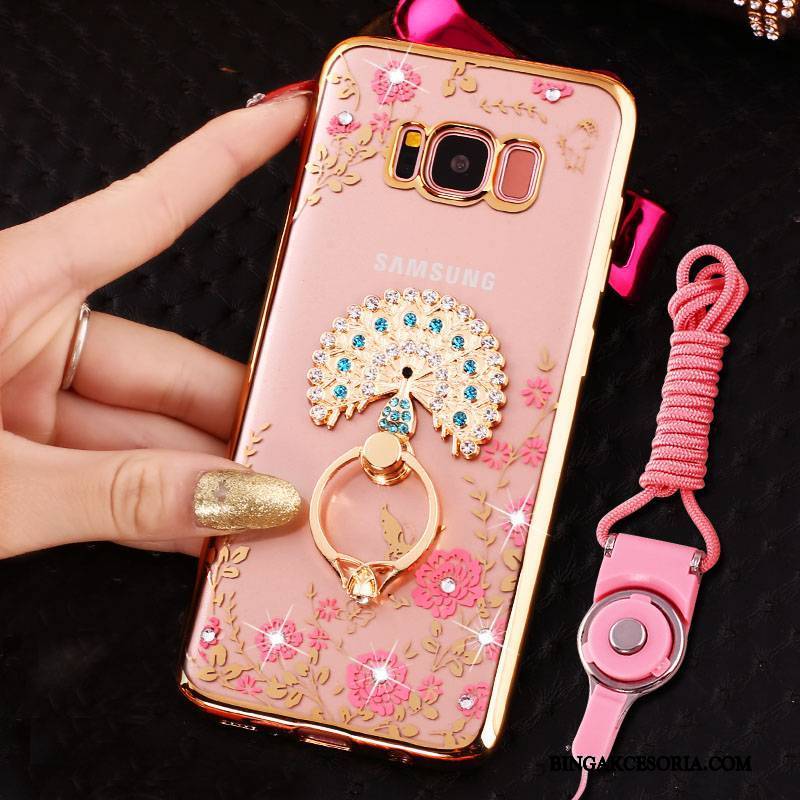 Samsung Galaxy S8 Futerał Gwiazda Rhinestone Etui Ring Ochraniacz Silikonowe Etui Na Telefon