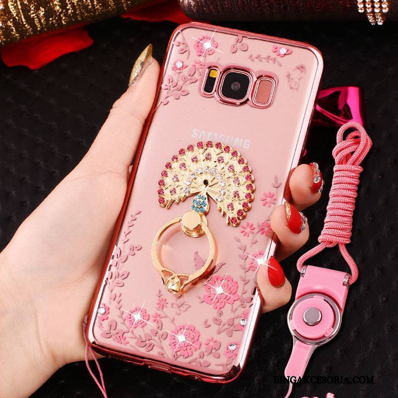 Samsung Galaxy S8 Futerał Gwiazda Rhinestone Etui Ring Ochraniacz Silikonowe Etui Na Telefon