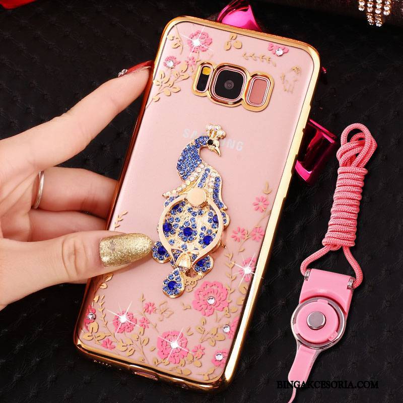 Samsung Galaxy S8 Futerał Gwiazda Rhinestone Etui Ring Ochraniacz Silikonowe Etui Na Telefon