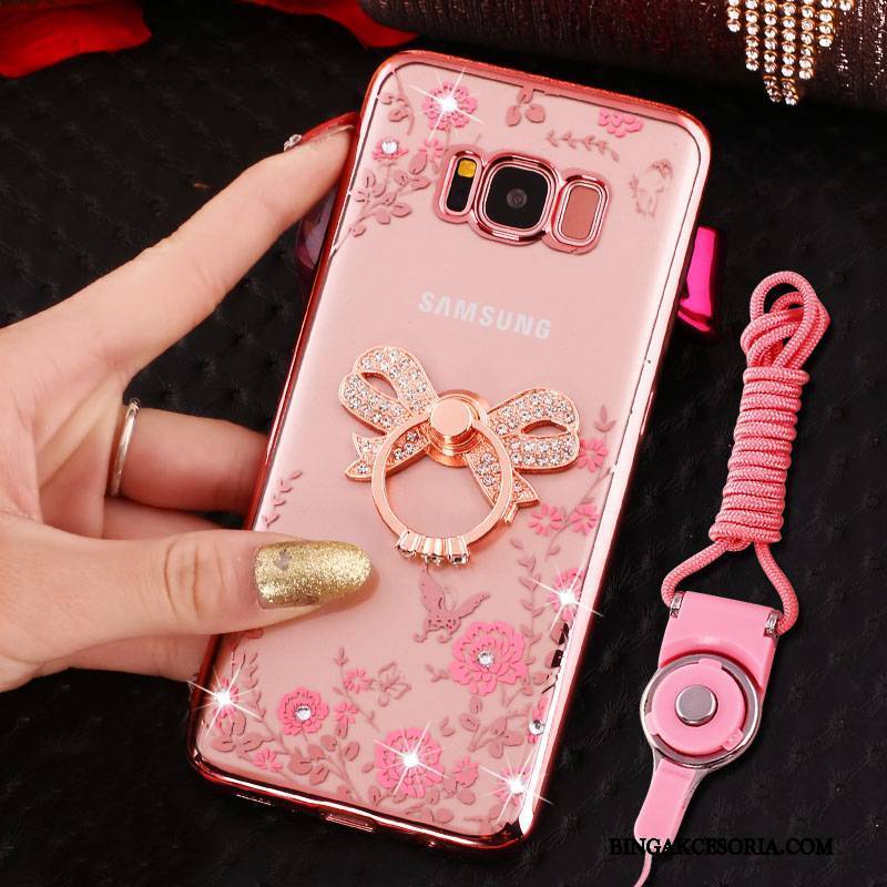 Samsung Galaxy S8 Futerał Gwiazda Rhinestone Etui Ring Ochraniacz Silikonowe Etui Na Telefon