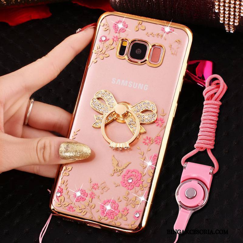 Samsung Galaxy S8 Futerał Gwiazda Rhinestone Etui Ring Ochraniacz Silikonowe Etui Na Telefon