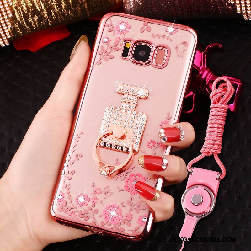 Samsung Galaxy S8 Futerał Gwiazda Rhinestone Etui Ring Ochraniacz Silikonowe Etui Na Telefon