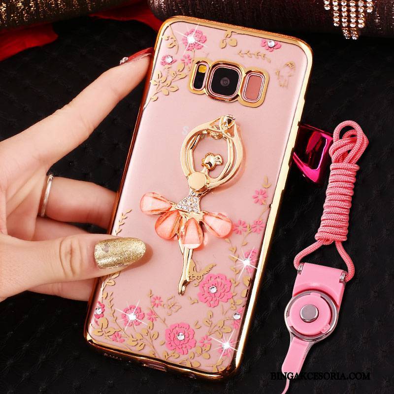 Samsung Galaxy S8 Futerał Gwiazda Rhinestone Etui Ring Ochraniacz Silikonowe Etui Na Telefon