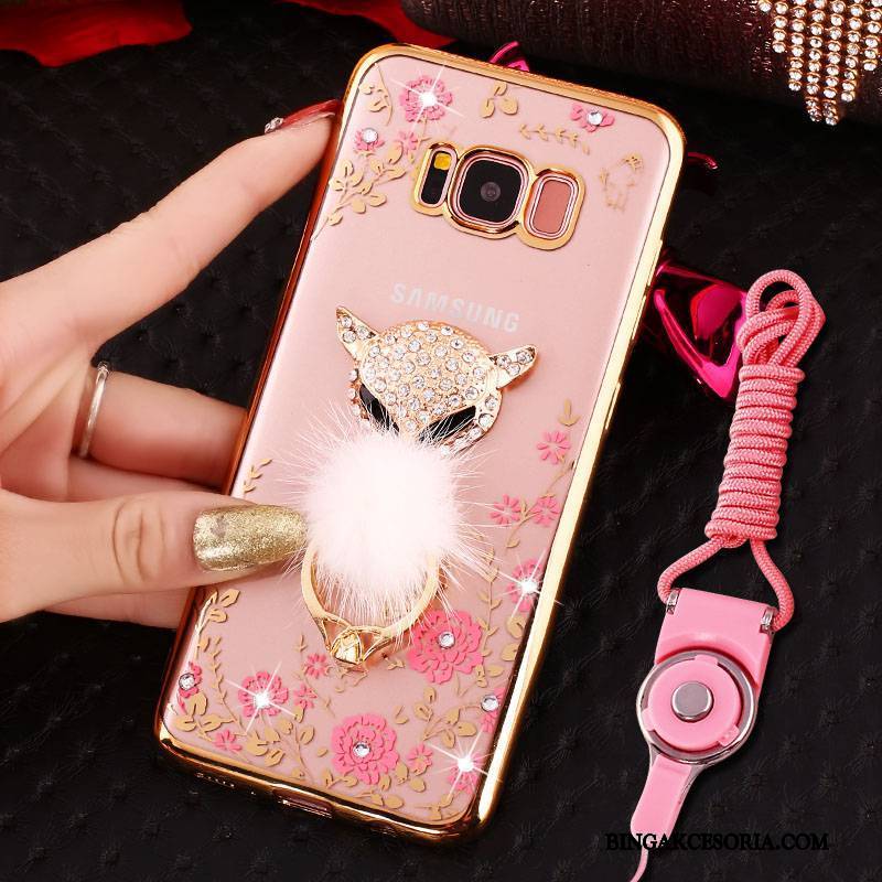 Samsung Galaxy S8 Futerał Gwiazda Rhinestone Etui Ring Ochraniacz Silikonowe Etui Na Telefon