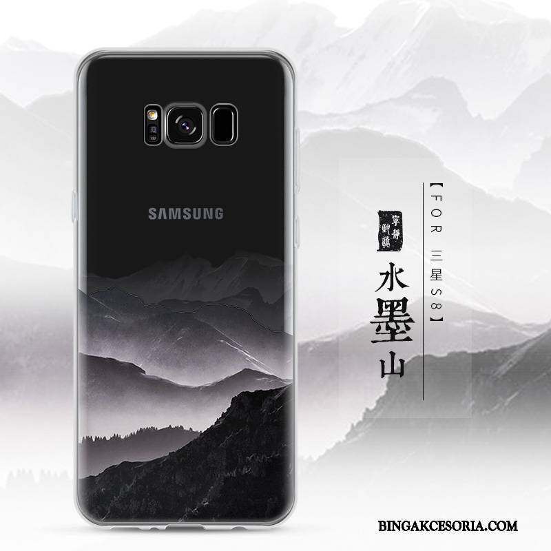 Samsung Galaxy S8 Futerał Niebieski Przezroczysty Ochraniacz Etui Silikonowe Miękki Sceneria