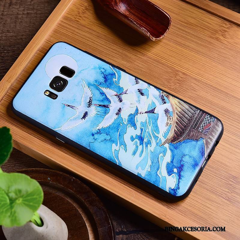 Samsung Galaxy S8+ Futerał Relief Kreatywne Vintage Gwiazda Chiński Styl Anti-fall All Inclusive