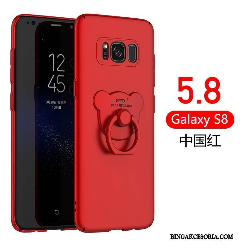 Samsung Galaxy S8+ Futerał Tendencja Ring Anti-fall Cienkie Etui Na Telefon Ochraniacz Nubuku