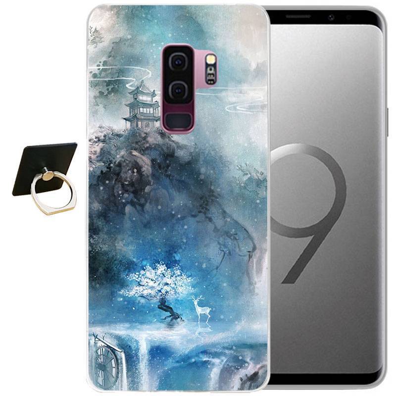 Samsung Galaxy S9 Etui Na Telefon Wiatr Futerał Niebieski All Inclusive Miękki Ochraniacz