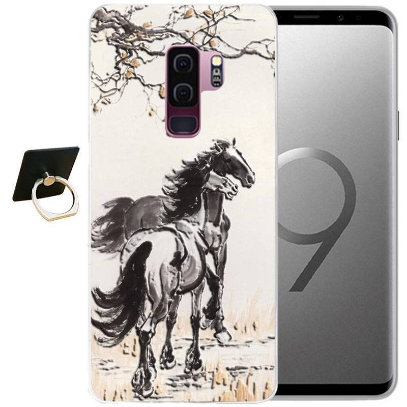 Samsung Galaxy S9 Etui Na Telefon Wiatr Futerał Niebieski All Inclusive Miękki Ochraniacz