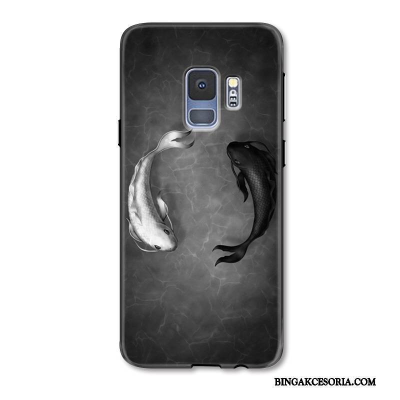 Samsung Galaxy S9 Futerał Czarny Kalmary Relief Anti-fall Biały Etui Chiński Styl